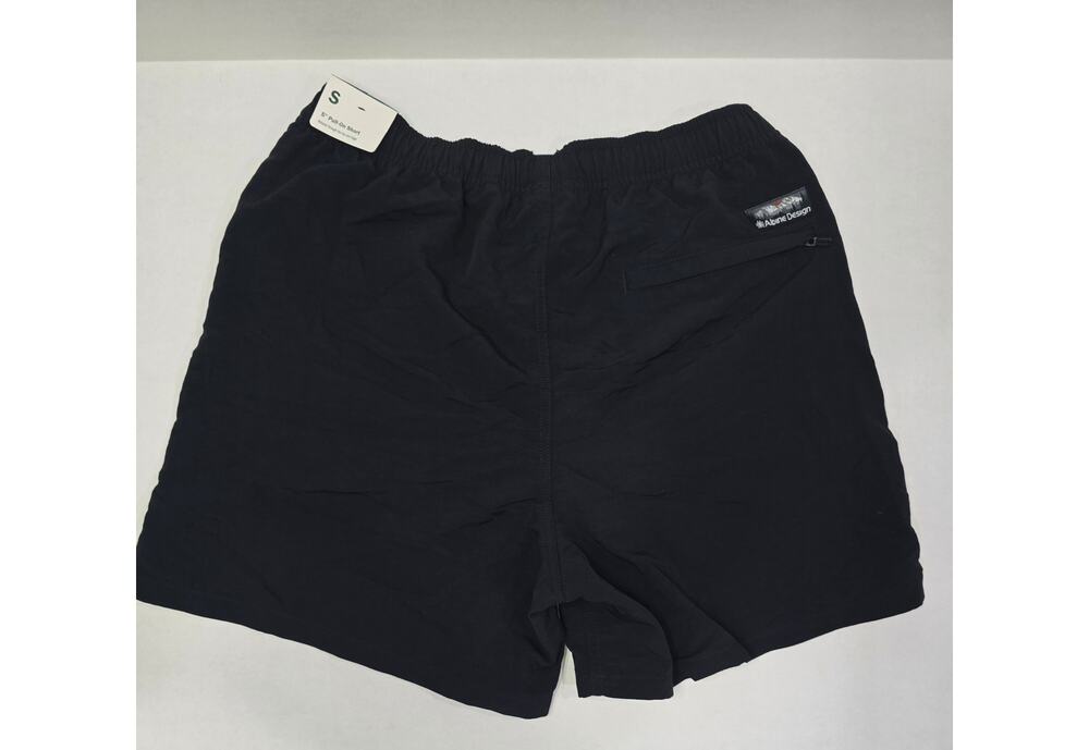 NWT Alpine Design 5" Pull-On Shorts Men's Small Black Hiking Outdoor